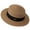 Brown15, variant on Derby Hats for Women Classic Flat Crown Fine Hand Woven Straw Sun Hat, Six Band Options: Metal Bar Buckle, Pearl Floral Ornament, Ruched Chiffon Wrap Derby Hat