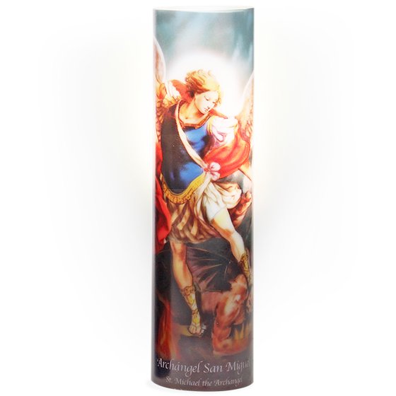LED Prayer Candle, St. Michael