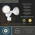 thumbnail image 4 of White Motion Sensor Dusk to Dawn Outdoor Security Flood Light - 180 Degree Range - 70 Ft., 4 of 14
