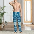 thumbnail image 5 of Uemuo Sea Underwater Animals Pattern Men's Wide Leg Palazzo Lounge Pants with Pockets Light Weight Loose Comfy Casual Pajama Pants-Large, 5 of 9