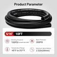 thumbnail image 4 of 5/16" Heater Hose Coolant Radiator Straight 100PSI SAE 20R3 10FT Black 10FT 5/16 10FT, 4 of 5