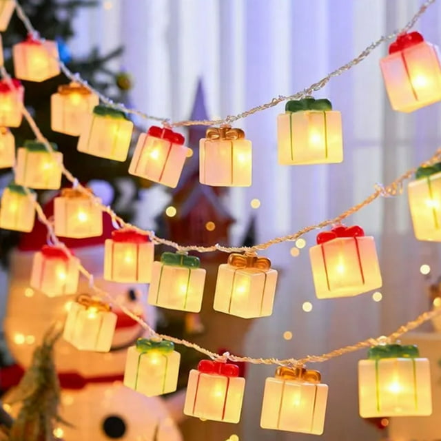 Christmas Led String Lights, Holiday Decor, 100 Led Bright, Colorful Rgb, Waterproof Outdoor, Indoor Home Decor, Fairy Lights, Warm White, Energy Efficient, Battery Operated, for Parties, Ihhxbz