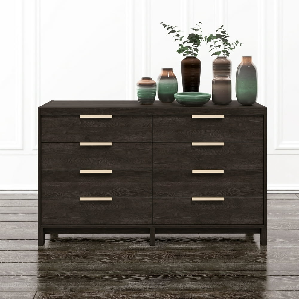 Tvilum Rainier 8 Drawer Double Dresser, Dark Chocolate ...