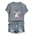 thumbnail image 3 of VBTAPA Happy Easter Shirt 2025 Women Short Sleeve Bunny Graphic T-shirt Easter Teacher Shirt Funny Holiday Blouse Tops Lightning Sales Today Gray XXL, 3 of 5