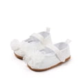 thumbnail image 2 of Tigivemen Infant Baby Girls Mary Jane Flats with Lace Bow Soft Sole Wedding Dress Shoes for Girl White Size 3, 2 of 9