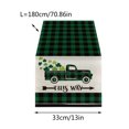 Banner New St. Linen Table Flag Green Four Leaf Check Tea Flag Party ...