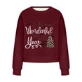 thumbnail image 4 of EGNMCR Chandail en Molleton de Noël Mode Décontractée Imprimé Col Rond Manches Longues Amples Hauts Courts Blouse Chandails en Molleton Sans Capuche, 4 of 4