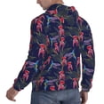 thumbnail image 6 of Pofeuu Flowers And Humming Bird Print Mens Casual Hooded Collar Drawstring Hoodies Pullover Sweatshirts Casual Long Sleeve Shirts-X-Large, 6 of 7