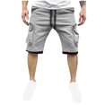 thumbnail image 2 of pstuiky Pantalones cortos para hombre, Pantalones cortos de trabajo rectos y holgados con múltiples bolsillos de moda de verano para hombre Pantalones cortos de golf, 2 of 6