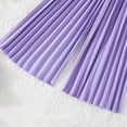 thumbnail image 6 of Girls Purple Two Piece Set Sleeveless Vest & Pleated Wide Leg Pants Outfit for Kids to Kids Soft Stretchy Playdate Birthday Clothes,Size 8-9T, 6 of 9
