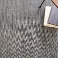 thumbnail image 5 of Dash & Albert Herringbone Handwoven Cotton Rug, 2' x 3', Black, 5 of 6