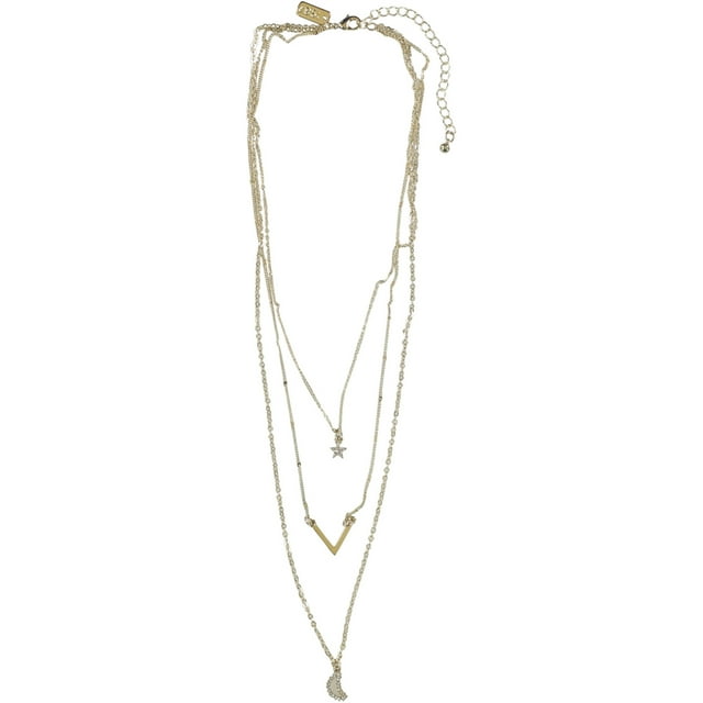 Aeropostale - Colgante de collar para mujer, paquete de 3, metálico, 20 pulgadas