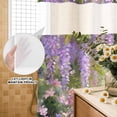 thumbnail image 3 of No Hook Shower Curtain, Spring Flower Shower Curtains for Bathroom with See Through Top Window, Garden Blossom Fantasy Floral Pastoral Oil Painting Waterproof & Washable Bath Curtain Long 72"x78", 3 of 9