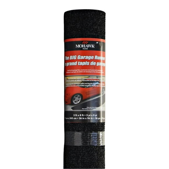 Mohawk Home The Big Garage Runner 36 in x 96 in (3ft x 8ft) Black