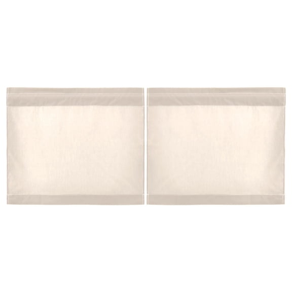 Haosy 2 Panels Rod Pocket Tier Curtains 27 x 24 Light Filtering Privacy Semi Sheer for Kitchen Bathroom, Apricot