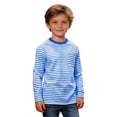 thumbnail image 3 of WAYUTE Girls Shirts Striped Long Sleeve Tee with Convenient Side Pocket Solid Color Top Versatile Summer Daily Wear, 3 of 6