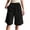*Black, variant on ClodeEU Women's Drawstring Wide Leg Capri Pants with Pockets,Loose Fit Casual Athletic Cropped Trousers Gray,Womens Plus S