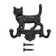 thumbnail image 1 of Gancho de pared de hierro fundido con doble gancho decorativo con forma de animal, práctico gancho Gato, 1 of 9