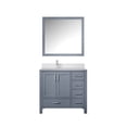 thumbnail image 3 of Jacques 36 in W Dark Grey Bath Vanity, Cultured Marble Top, Faucet Set, & 34 in Mirror, 3 of 8