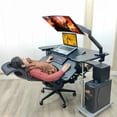 thumbnail image 2 of Mesa de deportes electrónicos de escritorio, cabina, cápsula espacial de primera clase, soporte de suspensión, mesa de ordenador, soporte de elevación móvil, mesa perezosa, 2 of 4