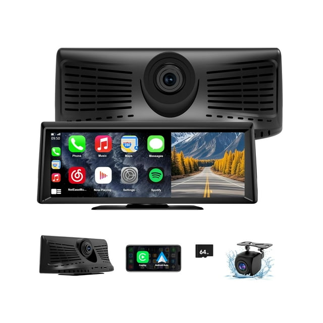 Pantalla CarPlay inalámbrica y cámara 2K Dash Cam de 8.1 pulgadas Apenet