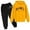 27Yellow101, variant on WERYOUNG Autumn Winter Children Outfits Long Sleeve Letter Prints Hooded Sweatshirts Hoodies And Joggers Pants Two Piece Sets For Boys Girls Stylish Clothes Sets 3-4 Years