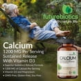 thumbnail image 4 of Futurebiotics Calcium 1200 MG Per Serving Sustained Release with Vitamin D3 1000 IU Per Serving Non-GMO, 180 Vegetarian Tablets 180 Count (Pack of 1), 4 of 6