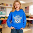 thumbnail image 6 of Fiaer Kids Highland Cow Hoodie Cowboys Shirt Funny Graphic Sweatshirt Cute Tops,Size 2-14 Years Blue 100, 6 of 8
