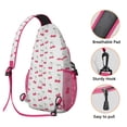 thumbnail image 2 of Tropical Kiwi Fruit Print Travel Sling Backpack, Lightweight and Durable Crossbody Bag with Green Kiwi Slices Pattern, Multi-Layer Storage and Fashionable Design for Kiwi Lovers, 2 of 6