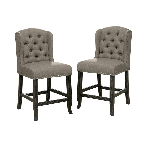24/7 Shop at Home Chilmark Tabourets de Comptoir, Gris Clair