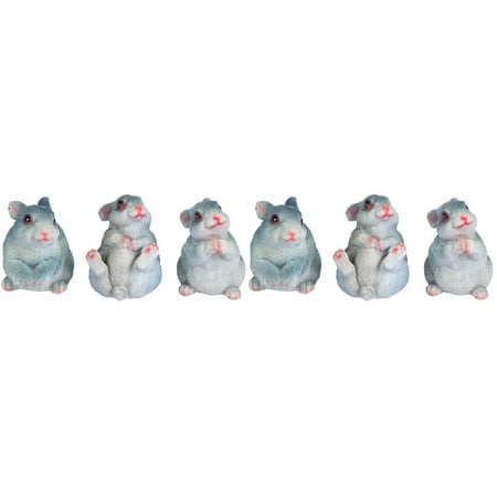 

Etereauty Rabbit Easter Bunny Table Tabletop Animal Mini Bunnies Miniature Rabbits Fillers Basket Decor Decorations Toys Figures
