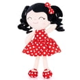 thumbnail image 6 of Gloveleya Doll Baby Dolls Soft Doll Baby Girl Gifts Curly Hair Polka Dot Red Dress Spring Girl 12inches, 6 of 11