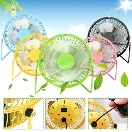 4inch USB Mini Desk Fan Personal Mini Cooling Fan Plugs into Computer Quiet and Portable for Desktop Tabletop Floor Home Office Room, 360 Degree