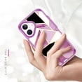 thumbnail image 6 of Allytechgroup for iPhone 16 Case, 3 Layers Protection Slim Lightweight Shockproof Soft TPU & Hard Back Protective Bumper Cover Marble Shell, O, 6 of 7