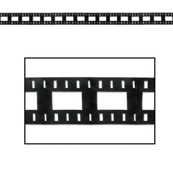 Party Central Club Pack of 12 Black and White Filmstrip Awards Night Garlands 12'