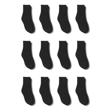 Hanes Cushion Crew Socks, 12 Pairs (Little Boys & Big Boys)