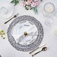 thumbnail image 3 of BalsaCircle 6 Charcoal Gray 15" Round Vinyl String PLacemats Wedding Party Decor, 3 of 8
