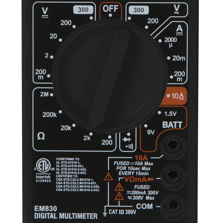 Hyper Tough Digital Multimeter TD35235J, New, 4.25 in Assembled Product  Width 