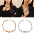 thumbnail image 2 of Osdhezcn Fashionable Big Beads Chain Necklace Adjustable Choker Chains Clavicle Chain Accessory Vintage Inspired Beaded Neckchain, 2 of 16