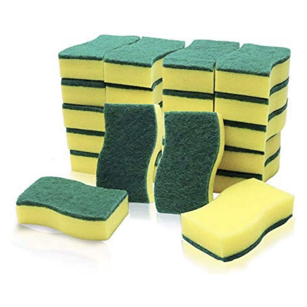 Sponges for Kitchen (3Pc Pack) - Non Scratch Dish Sponge or Dish Scrubber  for Dishwashing - Kitchen & Household Cleaning Scrub - Scrubbers for  Dishes