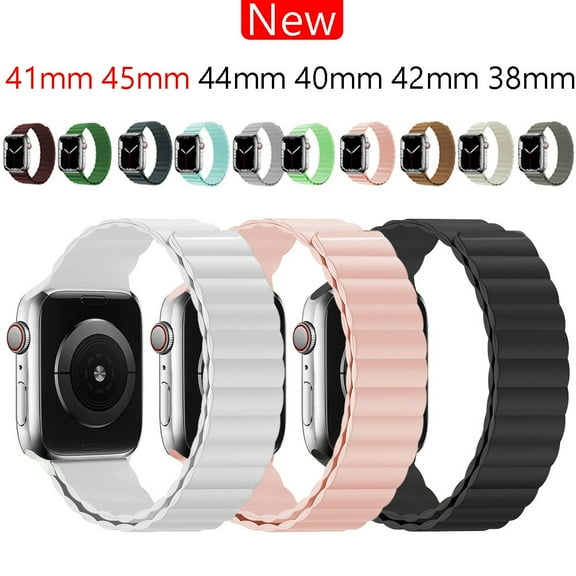 Silicone Loop Strap for Apple Watch Band 44mm 45mm 42mm 40mm 41mm 38mm Magnetic Watchband Bracelet iWatch Series 7 3 5 4 6 SE