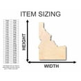 thumbnail image 2 of Unfinished Wood Idaho Shape - State - Craft - up to 46" DIY 4" / 1/4", 2 of 3