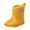 Yellow, variant on Little Girl Rain Boots Size 11 Toddler Rain Boots, Kids Rain Boots Waterproof Rubber Boots for Girls and Boys with Fun Patterns and Easy-On Handles Girls Rain Boots Size 12 Hot Pink