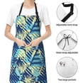 thumbnail image 6 of Uemuo Hawaiian Style Pattern Waterproof Apron Adjustable Dishwasher Apron- Apron for Women Men Heavy Duty Work Apron for Dishwashing Chemical Lab, 6 of 9