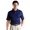 Navy/Aurora Red, variant on Monterey Club Men's Brady Multi Stripe Textured Golf Polo Shirt #1629