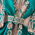 thumbnail image 5 of Vestidos de palacio de manga larga con estampado Vintage, vestido largo con dobladillo grande, vestido de cuello de pie de un solo pecho a la moda, primavera y otoño, 5 of 5