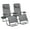 Double grey, variant on WDZS Patio Zero Gravity Chair Outdoor Folding Adjustable Reclining Chairs Pool Side Using Lawn Lounge Chair with Pillow Set of 2