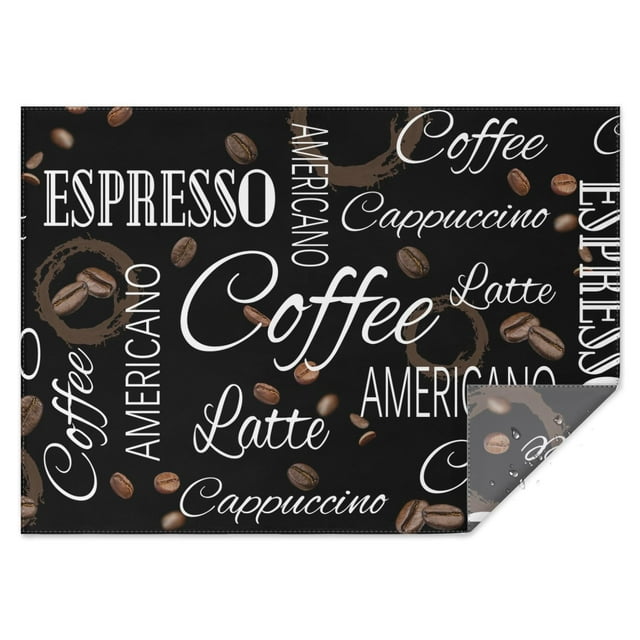 Coffee Theme Tablecloth,Oil Proof Spill Proof Polyester Table Cover for Rectangle Tables,Foldable Table Cloths Cute Tablecloths for Camping Dining Buffet Parties
