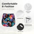 thumbnail image 6 of Lsque Tropical Palm Leaves Printed Women's Running Shorts with Liner Pockets,Elastic Quick Dry Workout Athletic Gym Yoga Shorts,Womens High Waist Shorts-X-Large, 6 of 9