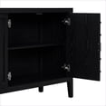 Photo inspiration: 60 Inch Retro Sideboard With Distressed Black Toned Wood Finish Photo Inspiration